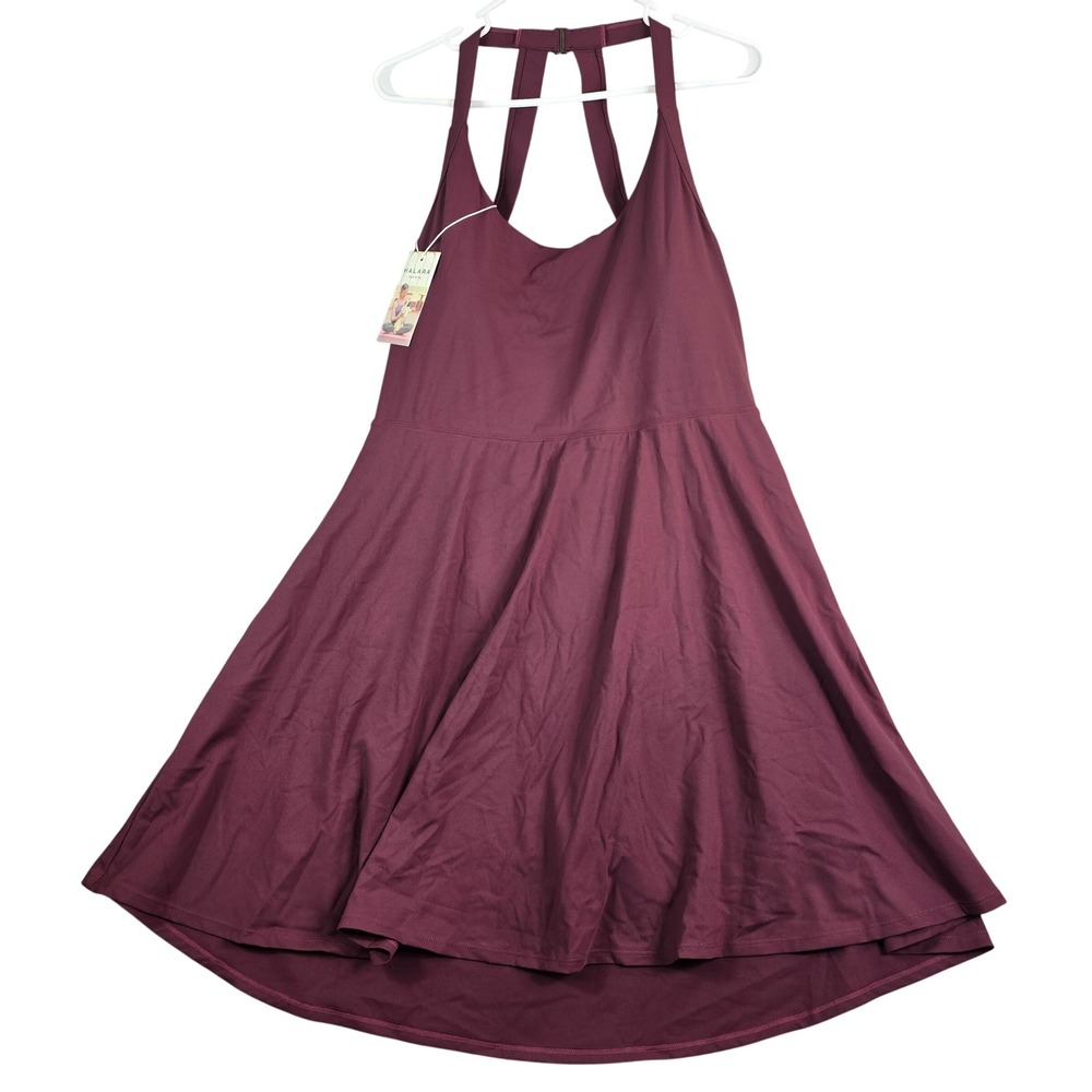 Halara Active Dress Women 2X Plum Purple Activewear Tennis Built-in Shorts New